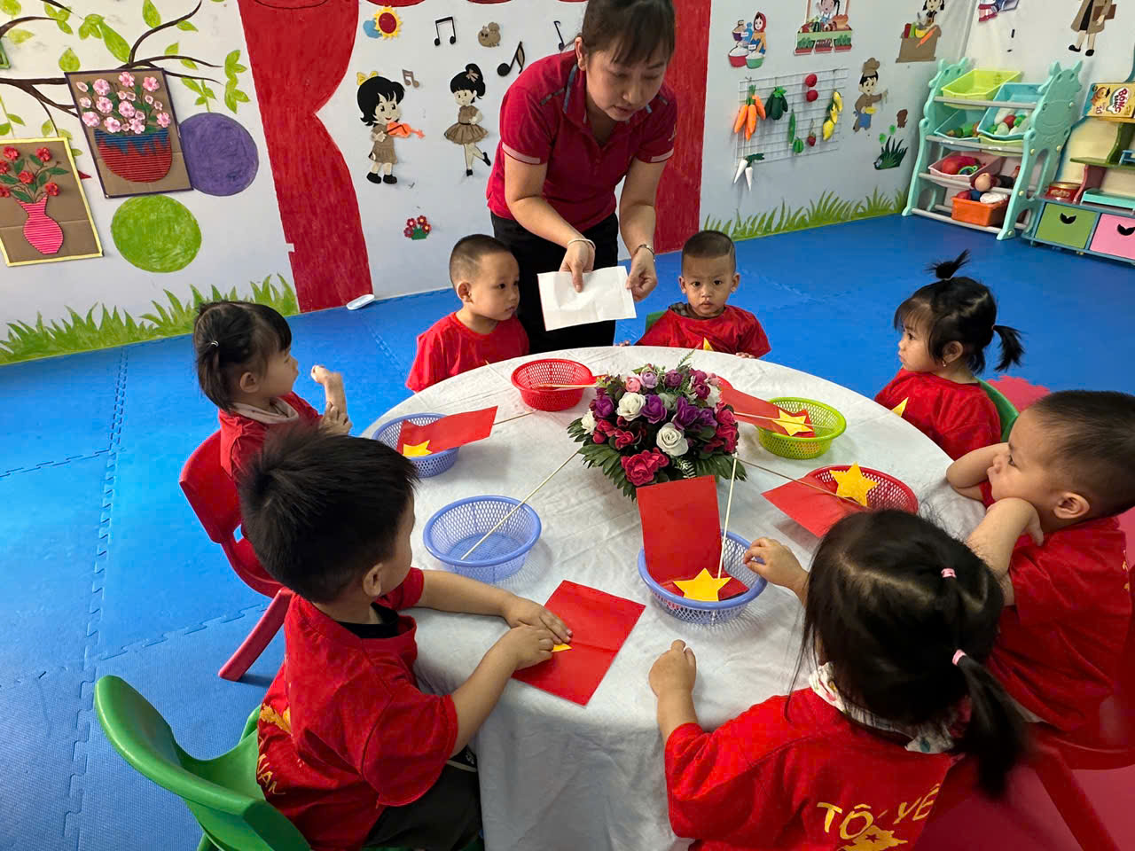 Ảnh 17/20 – DÁNG HÌNH ĐẤT NƯỚC TRONG MẮT TRẺ THƠ TRƯỜNG MẦM NON HOA HỒNG