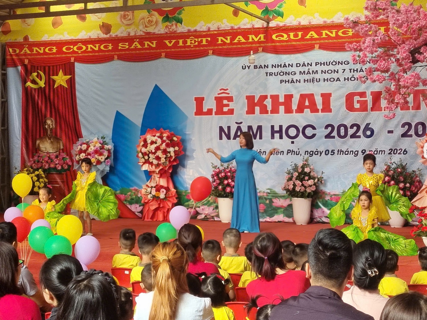 Ảnh 5/15 – Phân hiệu Hoa Hồng, trường MN 7/5 tưng bừng trong Lễ Khai giảng năm học mới!