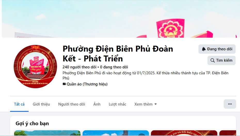 Đẩy mạnh công tác tương tác, tuyên truyền các trang Fanpage, Fb của phường “phường Điện Biên Phủ” và “ Phường Điện Biên Phủ Đoàn kết- Phát triển “.